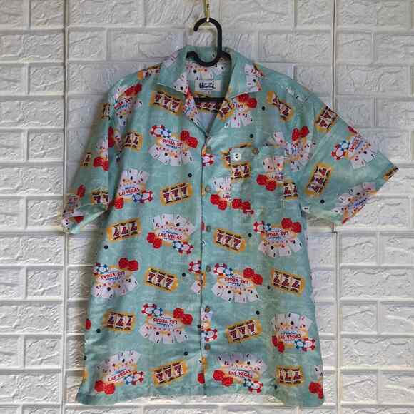 UZZI amphibious gear Welcome to Las Vegas button down shirt mens S - Picture 4 of 8